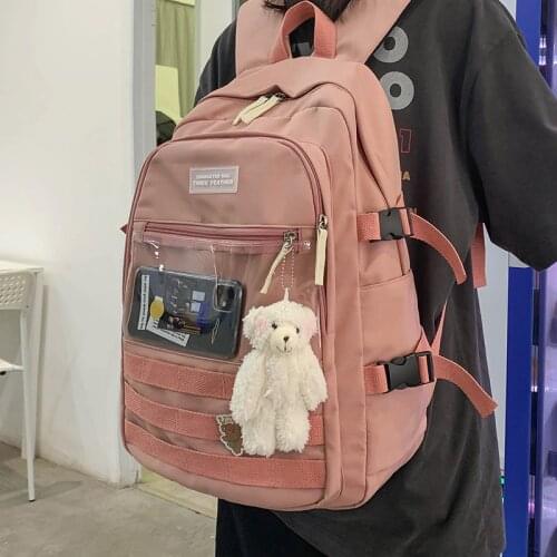 Womens Travel Backpack College Wind Backpacks Fashion Wild Multifunctional Ita School Bag Campus Oxford Cloth Travel Bag