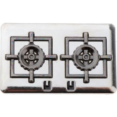 1/12 Dollhouse Miniature Metal Gas Stove Kitchen Furniture Supplies Scenery