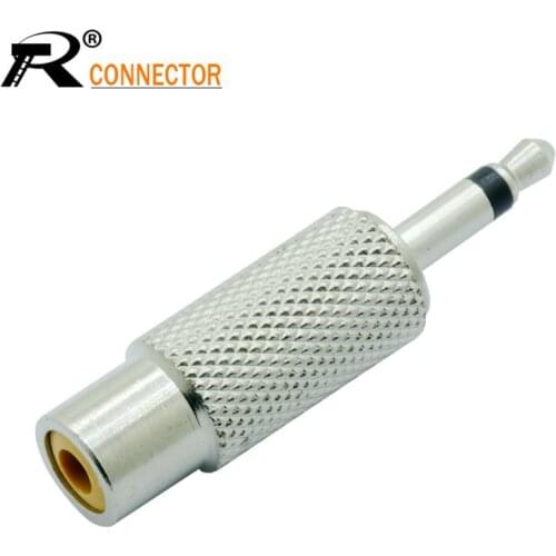 1pc Jack 3.5mm Mono Male Plug to RCA Connector Female Jack High quality RCA Jack Extension Adapter Audio 3.5mm Jack Converter