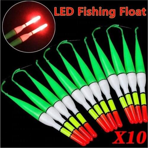 10pcs Fishing Floats LED Electric Buoy Fishing Light Stick Float Fluorescent Lightstick Float Rod Lights Dark Glow Stick Fishing