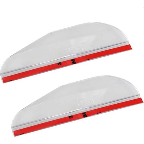 2pcs Car Back Mirror Eyebrow Rain Cover Universal Flexible Rearview Mirror Rain Shade Rainproof Blades Rear View Mirror Sticker