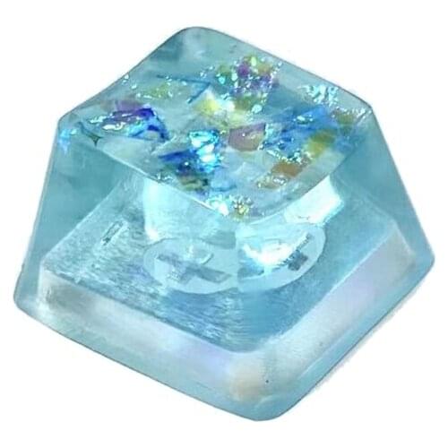 Handmade Customized OEM R4 Profile Resin Keycap for cherry MX Switches Mechanical Keyboard RGB Translucent Resin Keycap