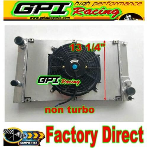 Aluminum Radiator +shroud+ fan FOR PORSCHE 944 2.5L & 2.7L non turbo Manual 85-1991