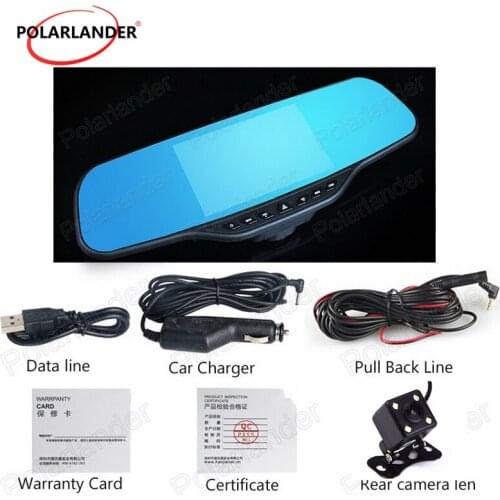 4.3'' Dual Lens 4.3 Inch Dual Lens Car Digital Video Recorder New Fashion 2016 Registrar Camcorder freeshipEURussiaBrazil