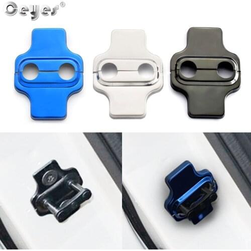 Ceyes Auto Door Lock Covers Car Styling Stickers Case For Chevrolet Sail Epica Aveo Ssangyong Korando Chery A3 Builk Accessories