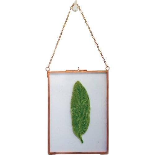 Retro Glass Photo Frame Picture Frame Glass Wrought Iron Decorative Photo Frame Specimen Folder Clip Photo Studio Decoration