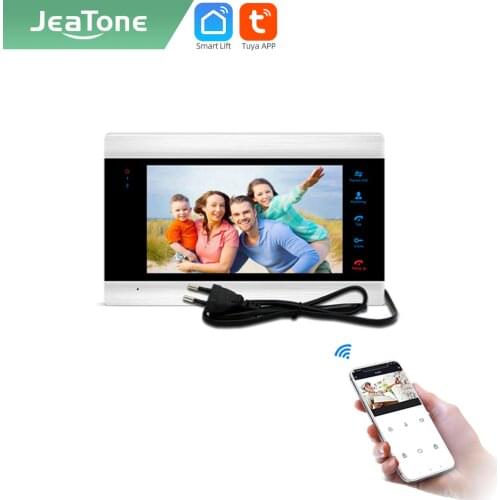 Jeatone Tuya smart 7 inch WIFI Video intercom indoor Monitor Screen single Support external power 720P/AHD high resolution 86706