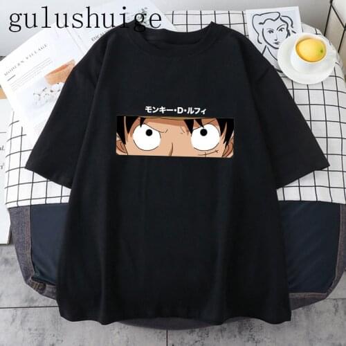 Japanese Anime One Piece Graphic Tees Men Kawaii Zoro Luffy T Shirt Summer Top Harajuku Hip Hop Unisex Tshirt Male T-shirt Manga