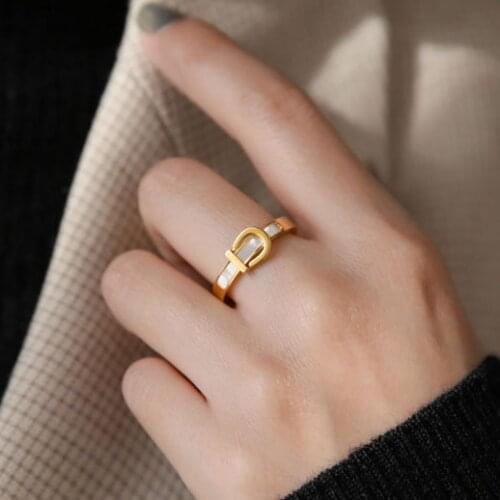 Cool Special Design Belt Finger Rings For Women Irregular Personality Gold Ring Jewellery Girl Gift