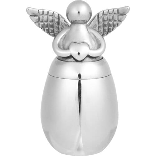Love Angel Heart Cremation Jewelry for Ashes Angel Wings Charm Memorial Human Ash Urns Keepsake Stainless Steel Pendant Necklace