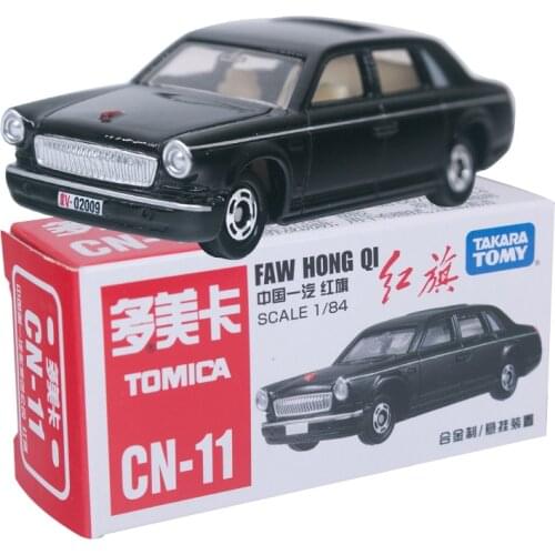 Takara Tomy Tomica China Faw Hong Qi Mini Car Diecast Model Toys for Children Scale 1/84