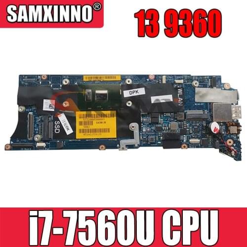 NEW For Dell XPS 13 9360 Laptop motherboard with i7-7560U 9RYR9 09RYR9 CN-09RYR9 CAZ00 LA-D841P 100% fully tested ok