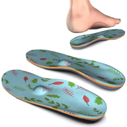 Blue Leaf EVA Orthotic Comfort Insoles Targeted Cushioning,Arch Support Inserted Insole for Heel, Arch and Ball of Foot
