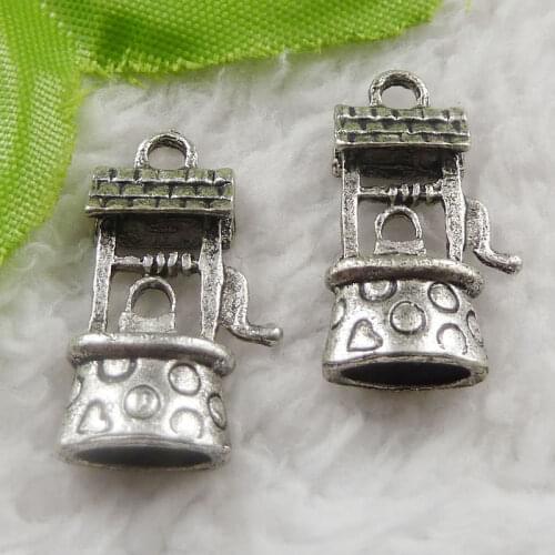 80 pieces antique silver teapot charms 24x14mm #4383
