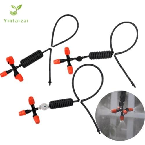 10Sets 5-Ways Misting Hanging Assembly Sprinkler Cooling Hanging Sprinkler For Garden Greenhouse Irrigation