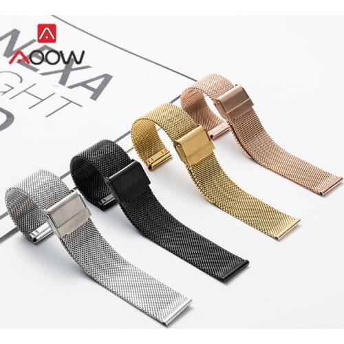 Milanese Loop Stainless Steel Strap 12 14 16 18mm 20mm 22mm Men Women Metal Replacement Bracelet Band Watch Accessories for DW