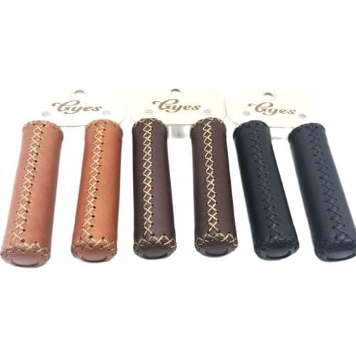 Taiwan Gyes Grips Bicycle Handlebar Grips Cow Leather grips with 125mm MTB Grips