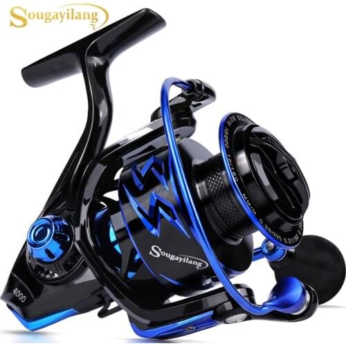 Sougayilang 12+1BB Fishing Reel 1000-4000 Metal Spool Spinning Reel 12KG Drag Metal SPOOL Saltwater Reel Fishing Accessories