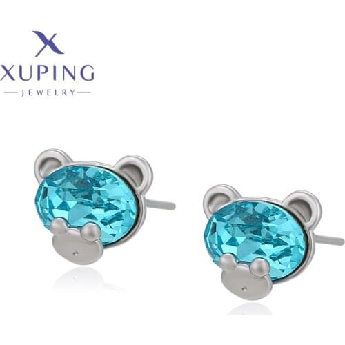 Xuping Jewelry Summer Sale Hot Selling Little Crystal Stud Earrings for Girls 810651995