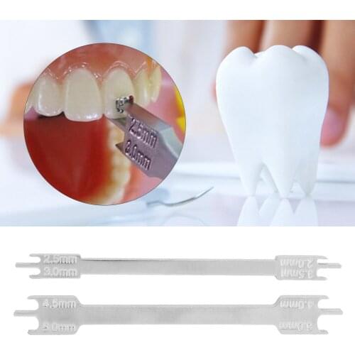 2 Types Dental Bracket Gauge Locator Alloy Rod Dental Materials Orthodontic Instruments High Precision Bracket Positioner Tool