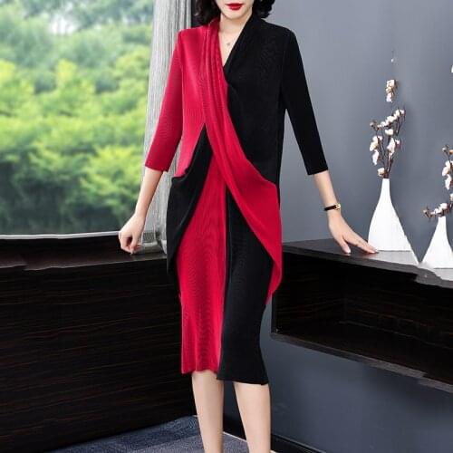 2021 Spring Fall Elegant Vestidos Pastel Trendy Dress Women Splicing Plus Size Dress Luxurious Ukraine Luxurious Offic Dress