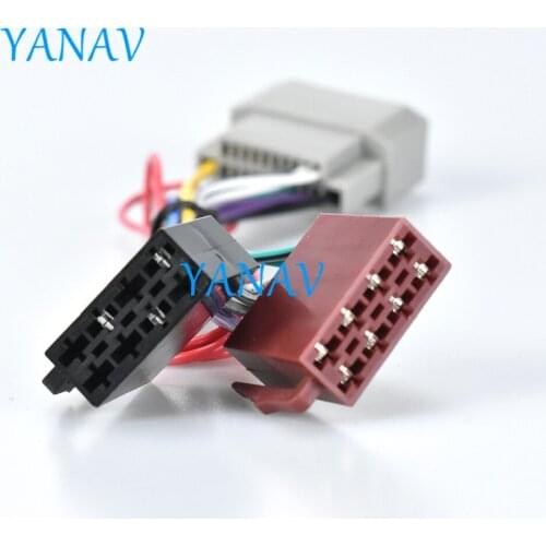 12-034 Wire Harness Adaptor ISO RADIO ADAPTER CABLE FOR-CHRYSLER 2008+-DODGE 2008+-JEEP Wrangler 2007+Car Stereo Radio ISO Stand