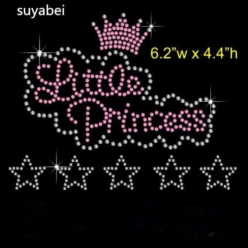 2pc/lot Crown princess hot fix rhinestone transfer iron on rhinestone transfer designs hot fix rhinestone applique for embellish