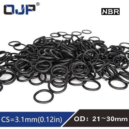 20PC/lot Rubber Ring Black NBR Sealing O Ring CS3.1mm OD21/22/23/24/25/26/27/28/29/30mm O-Ring Seal Nitrile Gasket Oil Ring