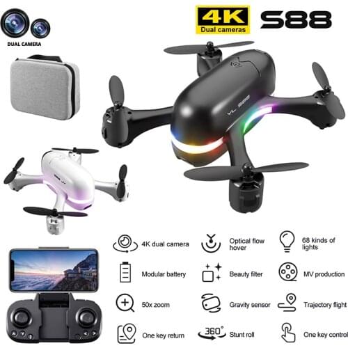 2021 New S88 Mini Drone Profesional 4K HD Camera WiFi Fpv Air Pressure Height Maintain Foldable Quadcopter RC Dron Toys Gifts