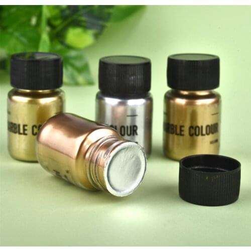 4 Bottles/Set Gold Silver Color Resin Pigment Powder Pearlescent Colorant Pearl Pigment Dye UV Resin Epoxy Colour Jewelry Making