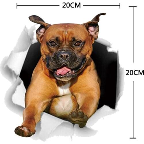 4PCS 3D Cute dog Car Stickers High Quality Decoration Hood Side Tail Door Car Sticker Vinyl Motorcycle Bicycle Accessories