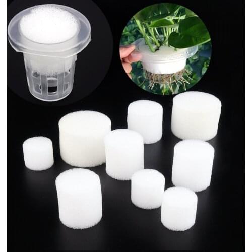 50pcs White Hydroponic Sponge Garden Vegetable Soilless Cultivation Growing Media Sponge Hydroponic Baskets Planting Sponge
