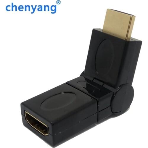HDMI-compatible1.4 Angled Type HDMI to HDMI Male to Female 90 180 360 Degree Rotating Adapter Connector