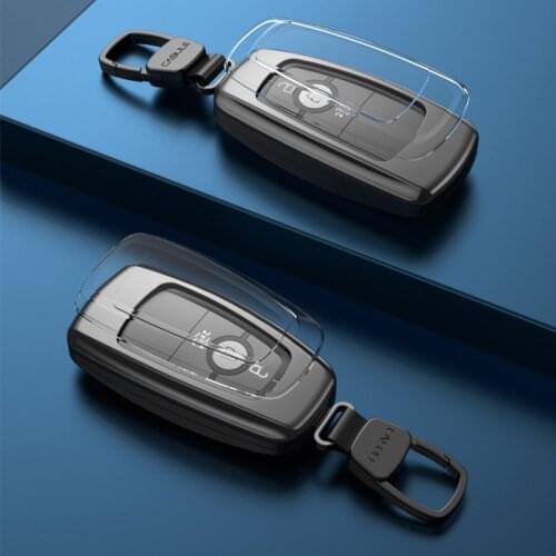 Aluminum Alloy+ TPU Car Key Case Cover For Ford Fusion Mondeo Mustang Edge Expedition EXplorer F-150 F-250 F-350 2018 2019