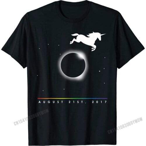 Americas Magical Solar Eclipse Shirt, August 2017 Unicorn Birthday T Shirt for Men Cotton Tops Shirt Custom Prevalent