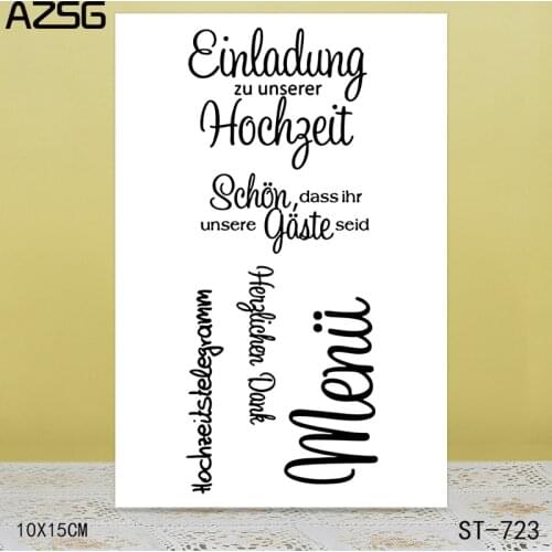 AZSG MENU Clear Stamps/Seals For scrapbooking DIY Card Making/Album Silicone Decoration crafts 10*15cm