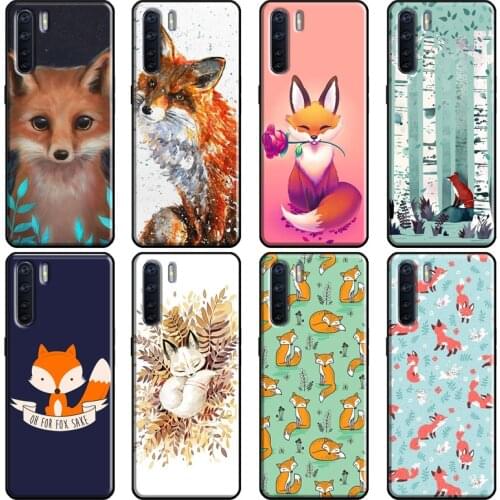 Red Fox Autumn leaves forest Case For OPPO Reno 2 Z 4 Pro A5 A9 A31 A53 2020 A1K A3S A5S A15 A52 A72 A83 F5 F7 Cover