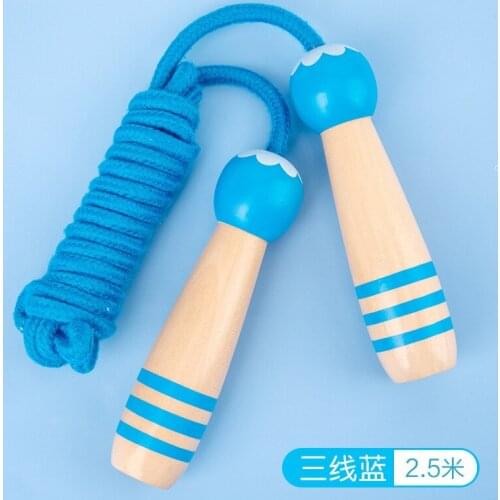 Wooden Rope Skipping Childrens Toys Primary School Students Sports Exam Beginner Boys and Girls Rope Skipping