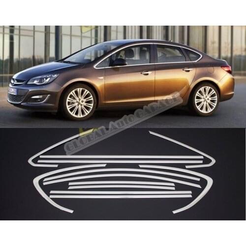 For Opel Astra J Sedan 2010-2020 Chrome Window Moulding Window Frame Framework Auto Accessory Diffüser Spilitter Car-styling