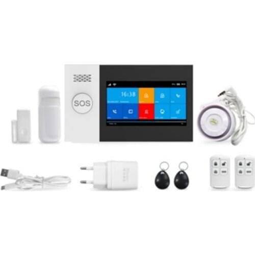 3G /GSM+WIFI Home Security Alarm System APP Control With Color Screen Languages Switchable Burglar Alarm System