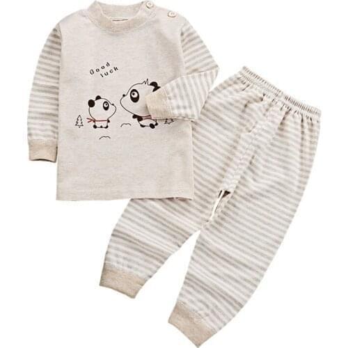 Childrens underwear set cotton infant clothing wholesale baby Color Cotton autumn clothes autumn trousers two piece set