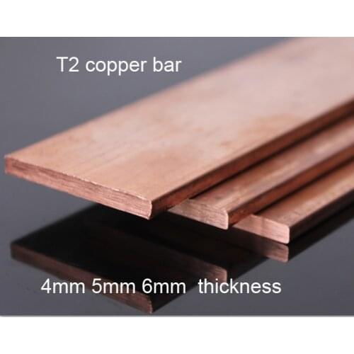 4mm 5mm 6mm thickness T2 copper bar Article copper copper strip flat bar copper line copper busbar square Block