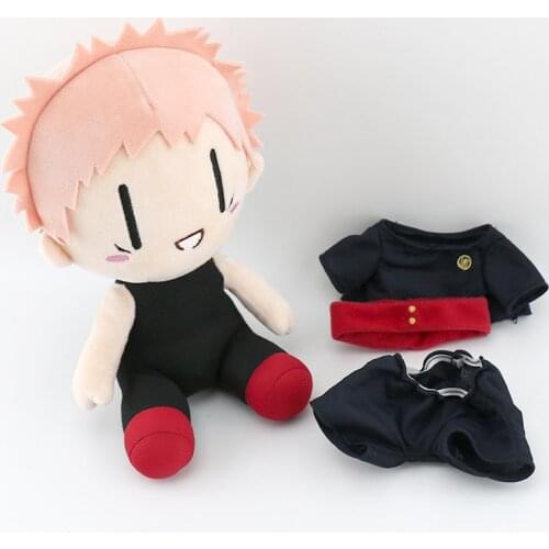 Cute Jujutsu Kaisen Plush Toys Doll Yuji Gojo Stuffed Toy Doll with Removable Clothes Nice Gifts Size 20cm