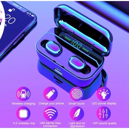 Mini Bluetooth Earphones G6s TWS Headsets 8D Stereo Sport Wireless Earbuds Waterproof Earpeices Wireless Charging 3500mAh Case