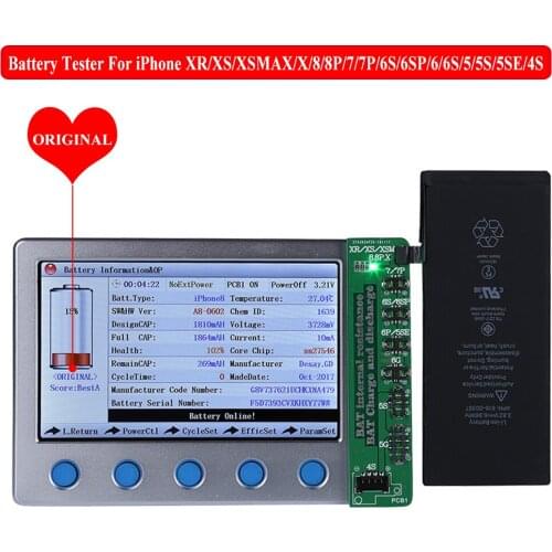 Multifunctional Battery Tester For iPhone XR XS XS MAX X 8 8P 7 7P 6 6P 6S 5 5S 4S Battery Checker a Key Clear Cycle
