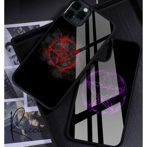 NBDRUICAI Satanic Pentagram Hard Phone Case Rubber for iPhone 12 11 Pro Max XS 8 7 6 6S Plus X 5S SE 2020 XR 12 Mini case