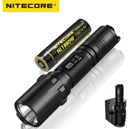 Nitecore R25 LED Flashlight CREE XP-L HI V3 White light STROBE READY 800 lumens Torch Flashlight with Nitecore NL188 battery