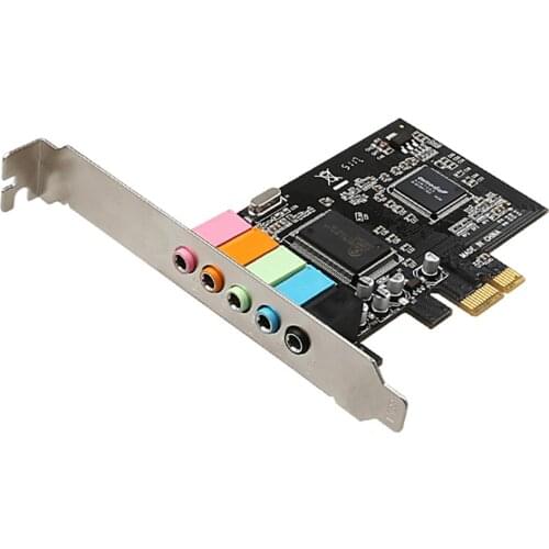 New 3D Stereo 5.1 Internal Sound Card for PC Windows 10 PCI-e Audio Card CMI8738 Chip 32/64 Bit Sound Card PCI Express Adapter