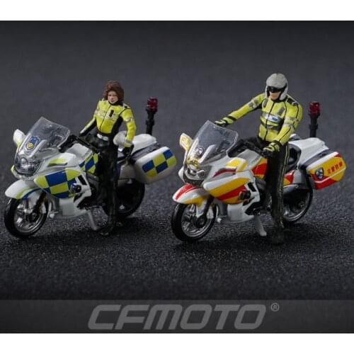 Diecast 1/64 Scale Alloy Spring Breeze Motorcycle State Guest Guard Traffic Police Motorcycle Static Display Childrens Toy Gift