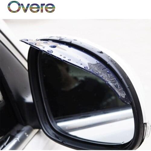 Overe 1PC Car rearview mirror rain brow cover For Mercedes W205 W203 Volvo XC90 S60 XC60 V40 Alfa Romeo 159 156